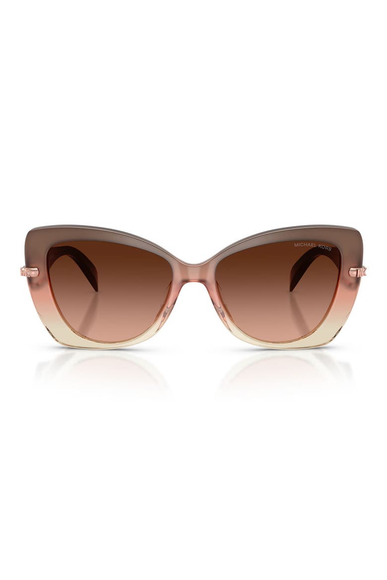 Atlanta 55mm Gradient Butterfly Sunglasses, Main, color, SOFT PINK GRADIENT / SOFT PINK