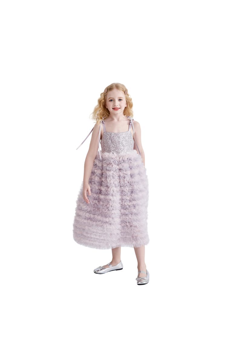 Tulleen Liliana Sequin Tulle Dress, Alternate, color, Light Purple