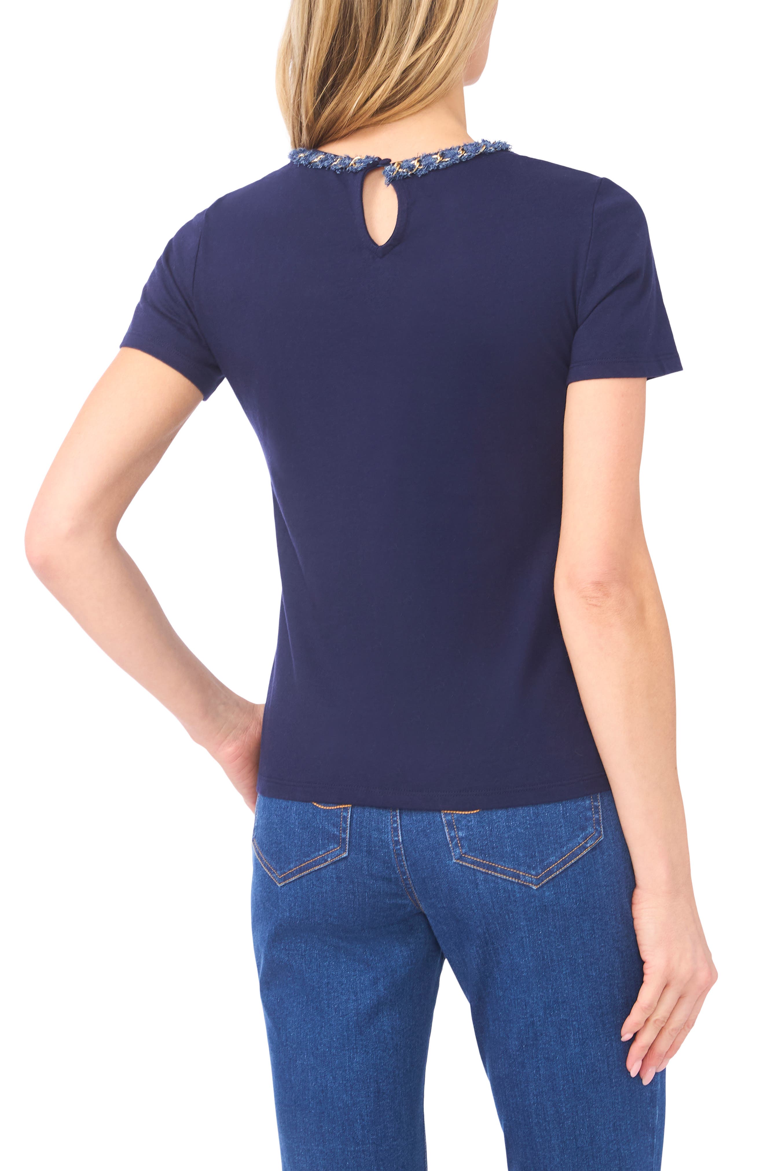 Denim Trim T-Shirt - image 4