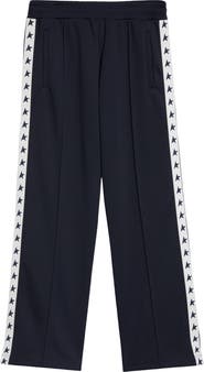 Golden Goose Isaac Star Logo Tape Wide Leg Track Pants