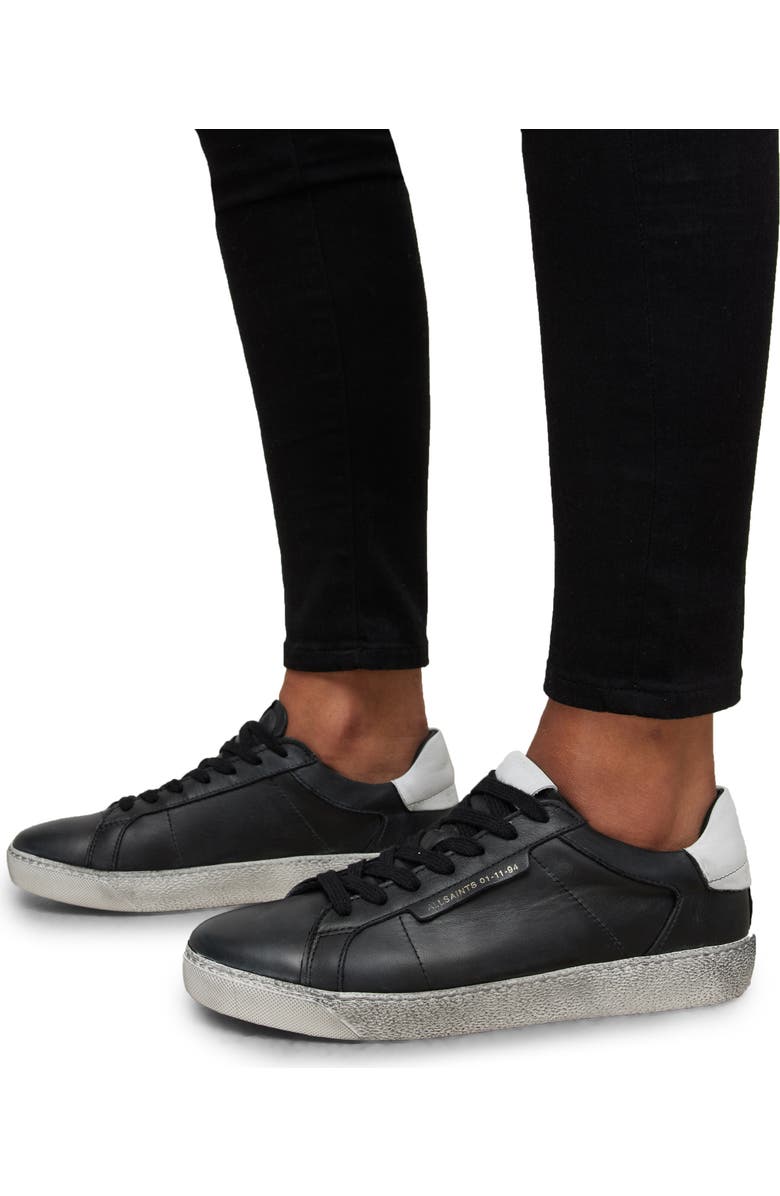AllSaints Sheer Sneaker, Alternate, color, Black/ White