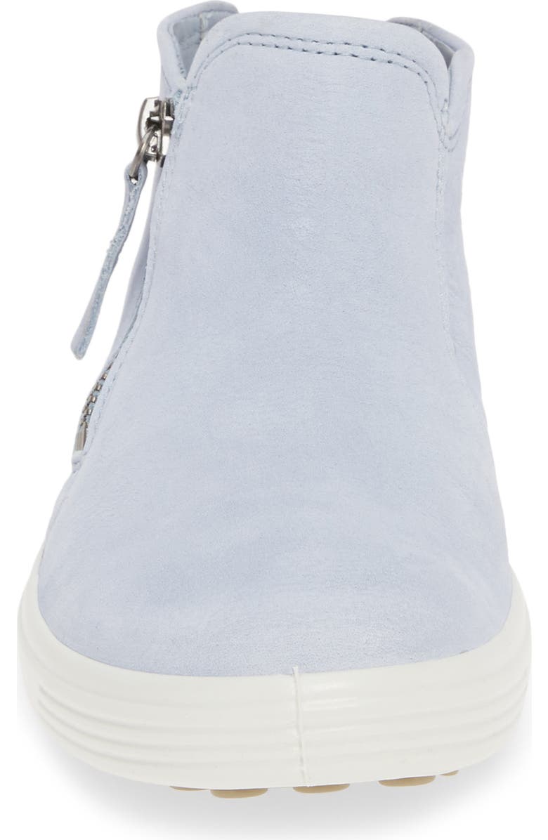 ECCO Soft 7 Mid Top Sneaker, Alternate, color, Dusty Blue Leather