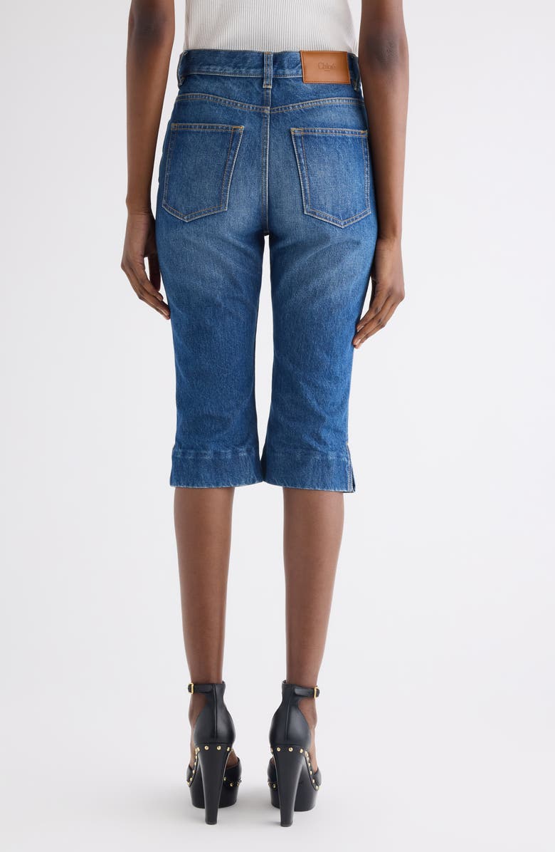 Chloé High Waist Capri Jeans, Alternate, color, Faded Indigo