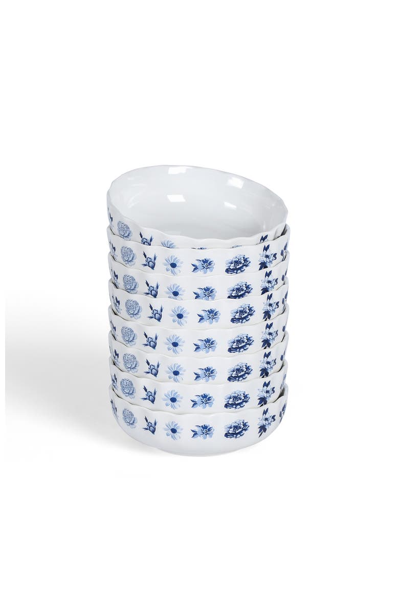 Fiore New Bone China Bowl Set of 8, Main, color, Blue