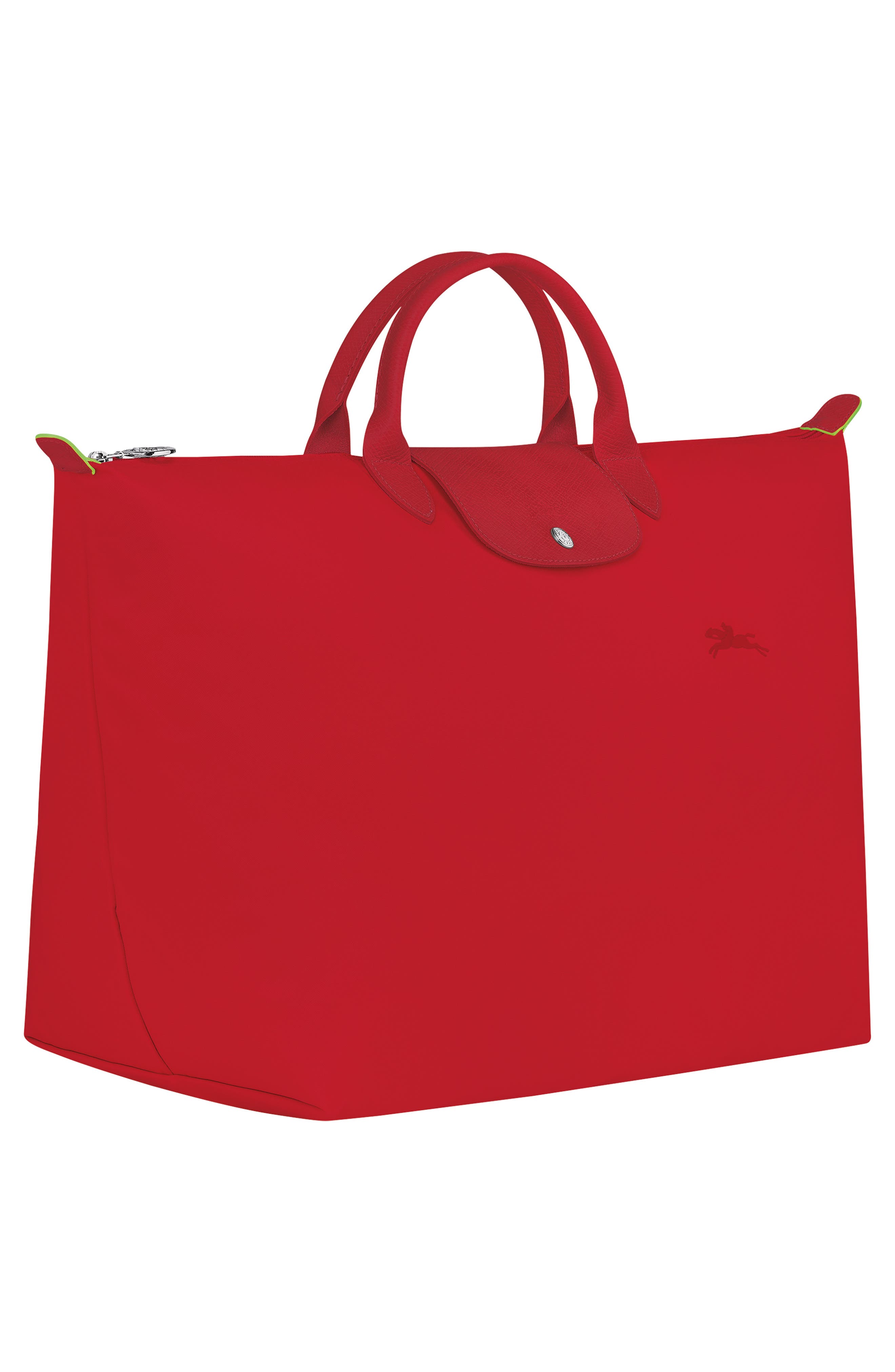 Longchamp Large Le Pliage Recycled Travel Bag, Alternate, color, Tomato