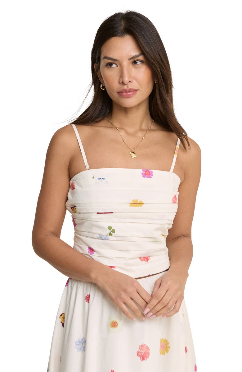 Nobody's Child Felicity Floral Print Bandeau Top, Alternate, color, White