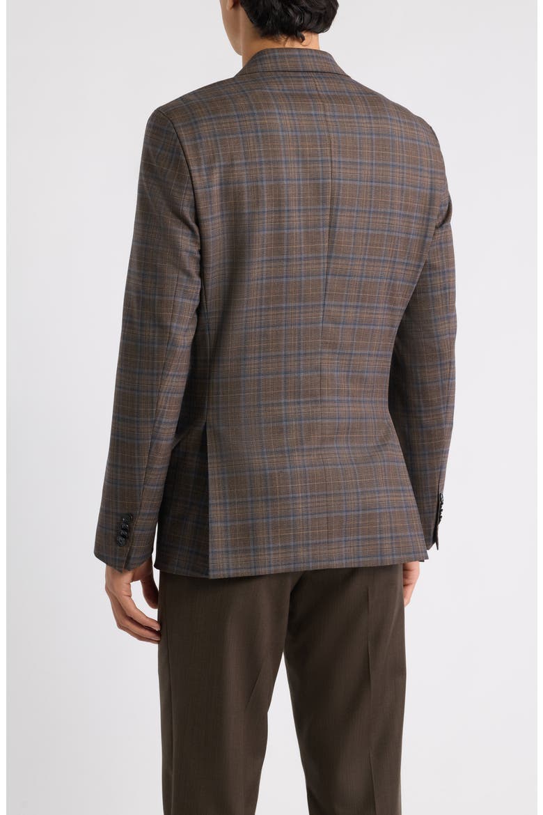 Hutson Plaid Wool Blend Sport Coat, Alternate, color, BROWN