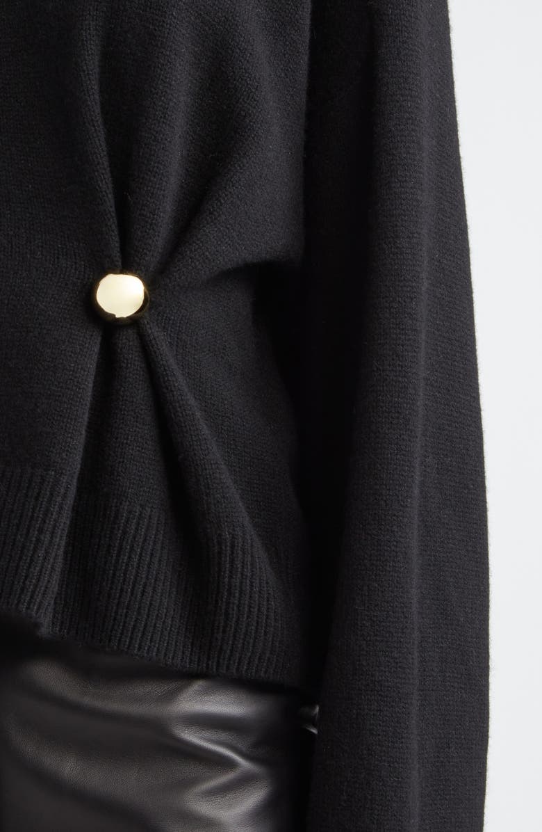 LOULOU DE SAISON Bill Draped Cashmere Sweater, Alternate, color, Black