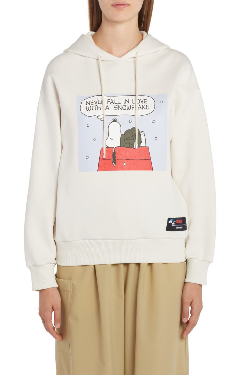 Moncler x Peanuts<sup>®</sup> Snoopy Snowflake Graphic Hoodie, Main, color,