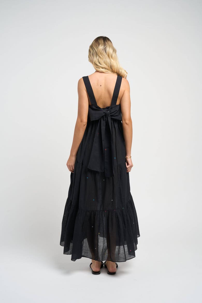 Isabella Jamdani Dress, Alternate, color, Black