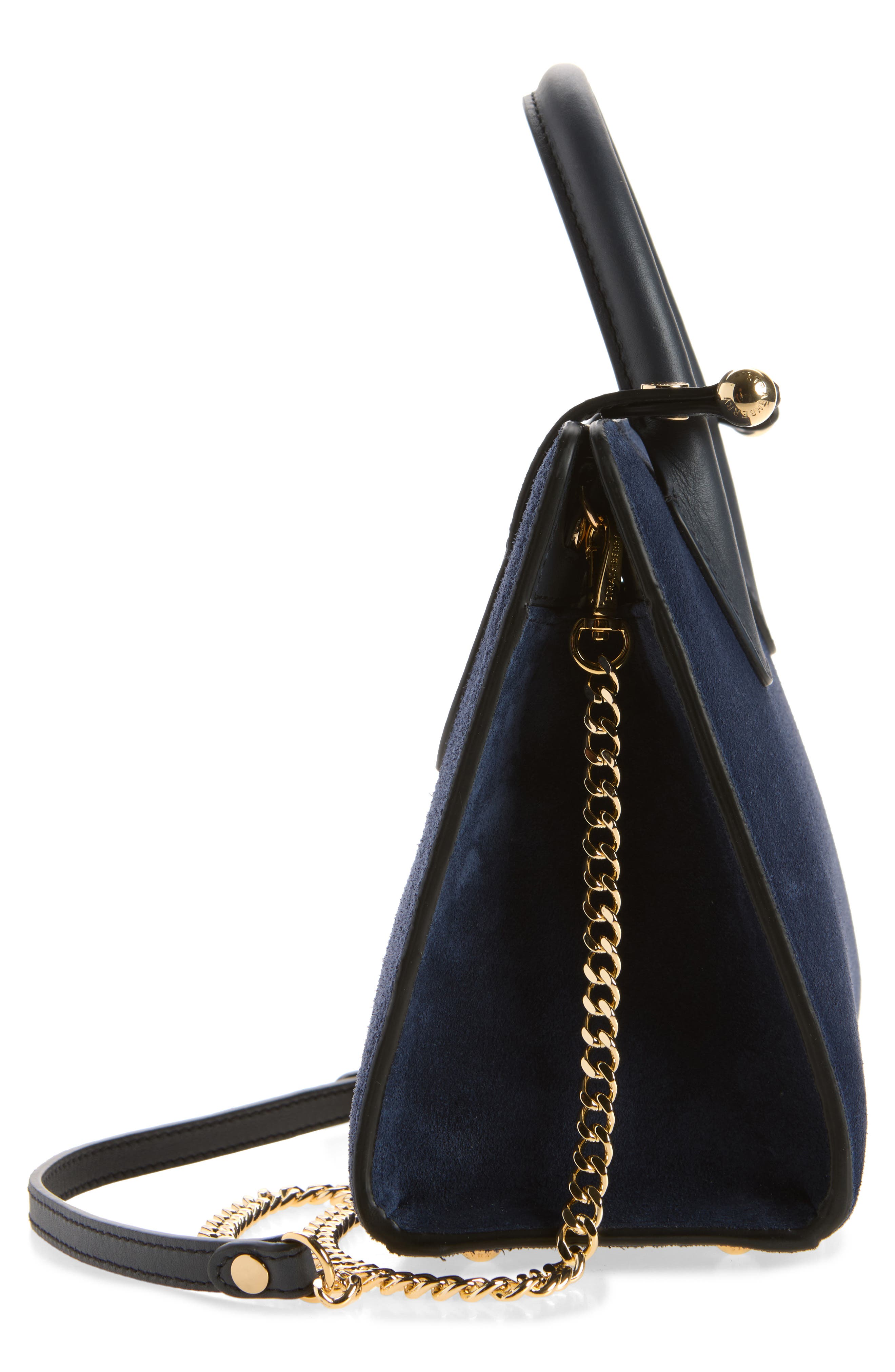 Mini Suede Tote, Alternate, color, LOCH BLUE