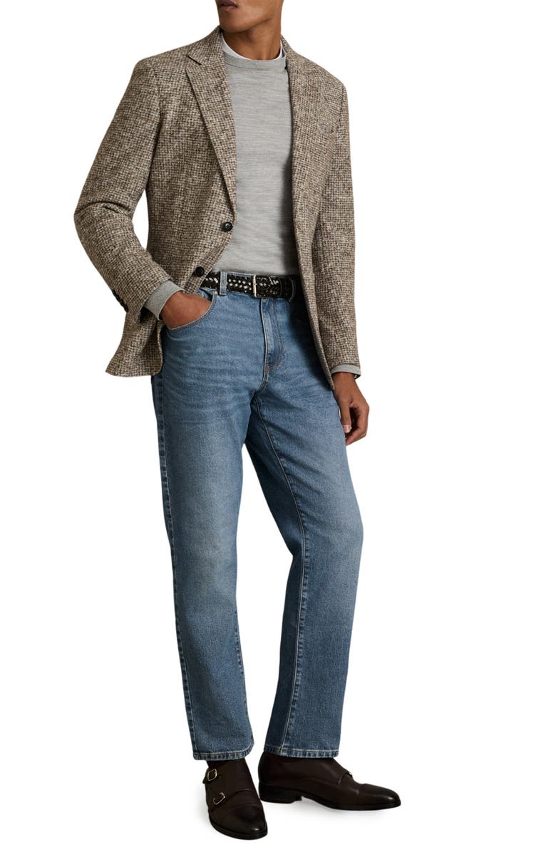 Reiss Bishopsgate Straight Leg Jeans, Alternate, color, Mid Blue Wash