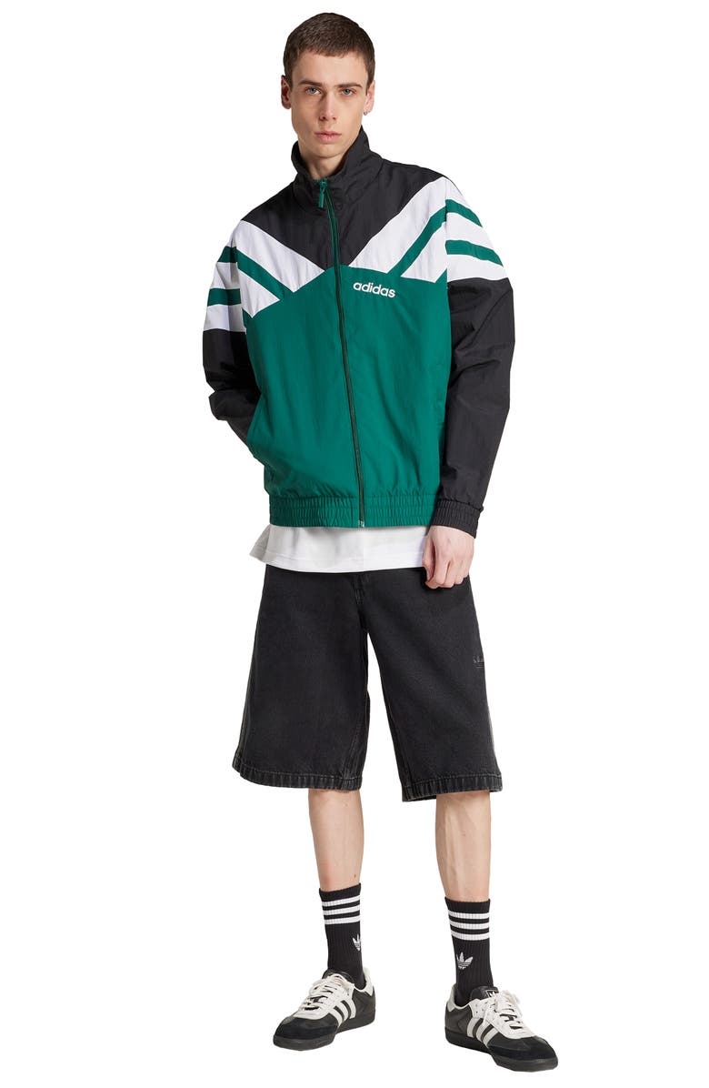 adidas Recycled Polyamide Track Jacket, Alternate, color, Collegiate Green/ Black