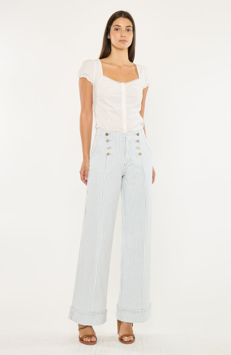 KanCan Elora High Rise Wide Leg Trousers, Alternate, color, Light Wash