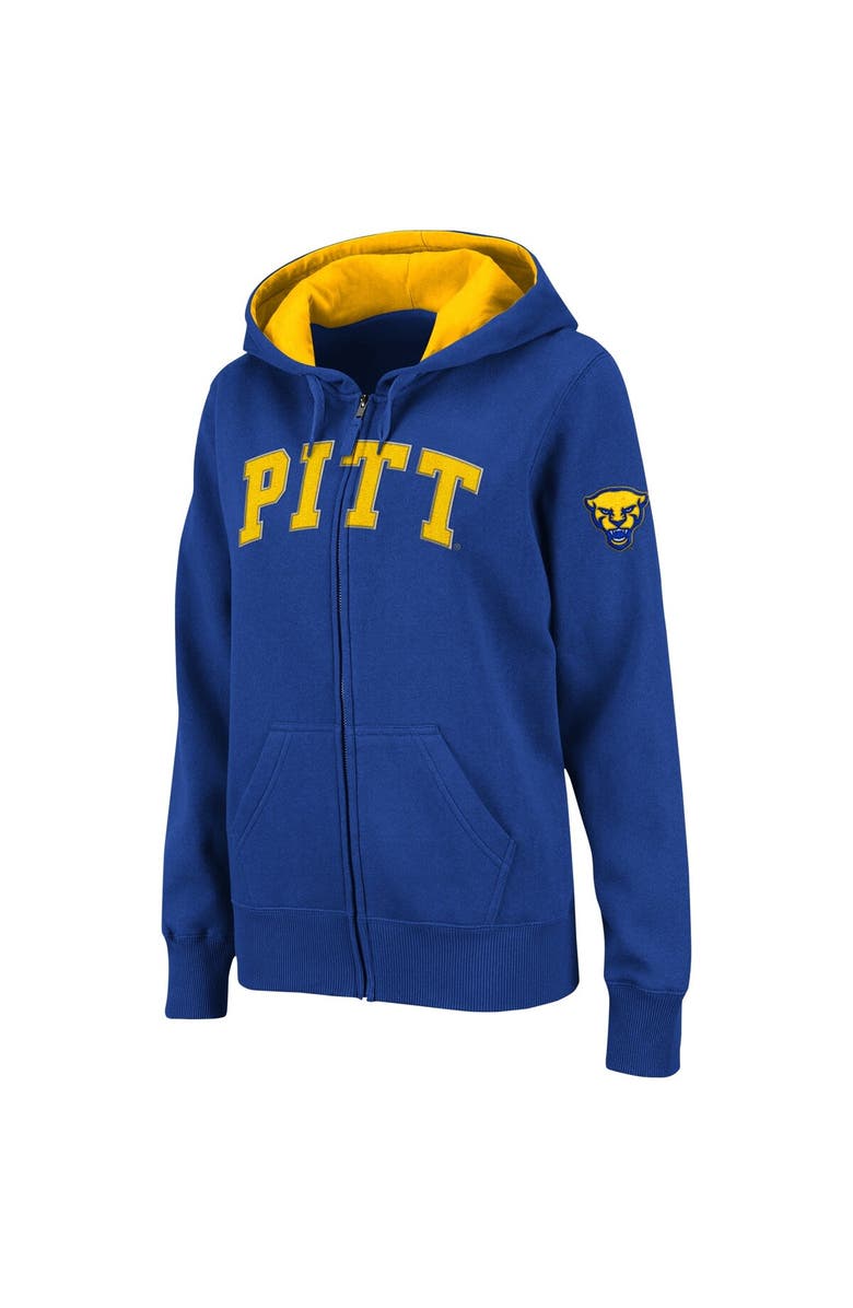 COLOSSEUM Women's Colosseum  Royal Pitt Panthers Arched Name Full-Zip Hoodie, Alternate, color, Royal