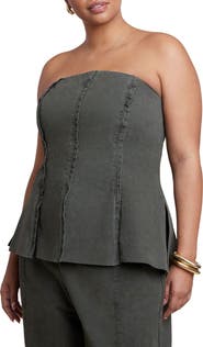 ELOQUII Seam Detail Strapless Top
