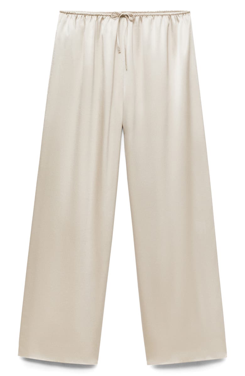 MANGO Stretch Silk Pajama Pants, Alternate, color, 