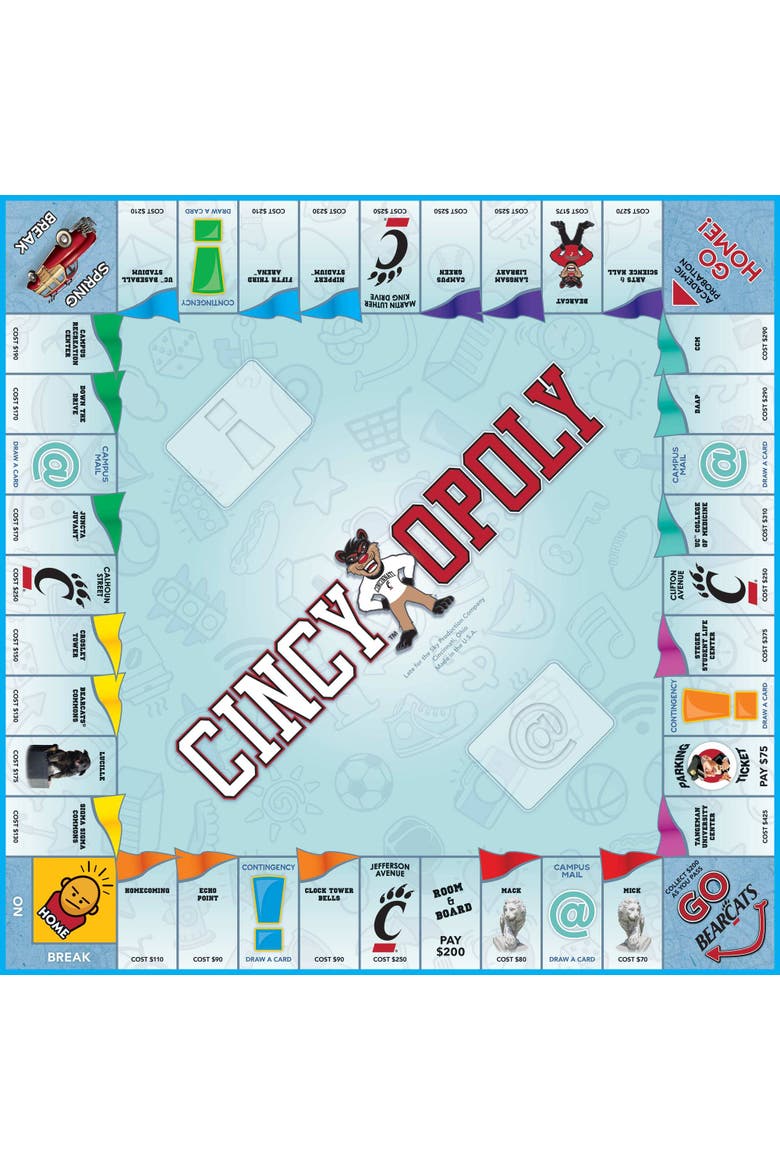 Cincy Opoly Board Game, Alternate, color, Multicolored