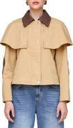 Avec Les Filles Crop Cape Trench Jacket