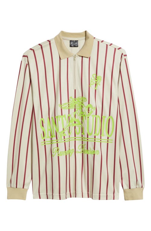 Santo Studio Running Division Quarter Zip Jersey In Cream