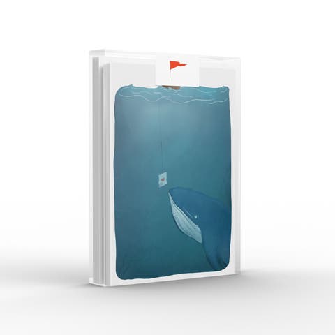 Love Note Whale Greeting Card Pack Set (8 ct.)