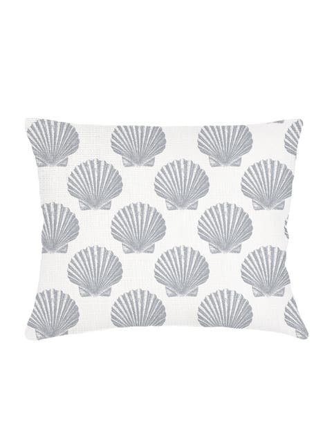 Vintage Shell Linen Dutch Euro Pillow with Down Insert