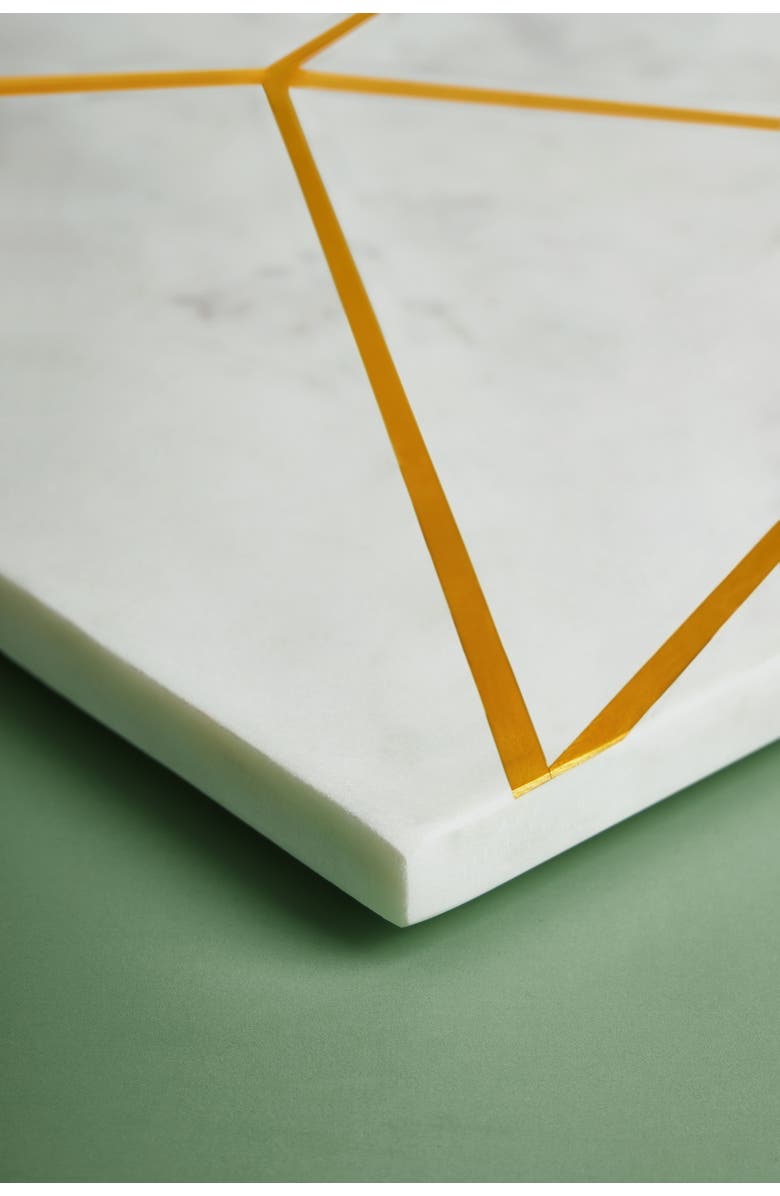 GAURI KOHLI Badajoz Marble Cheese Board, Alternate, color, White