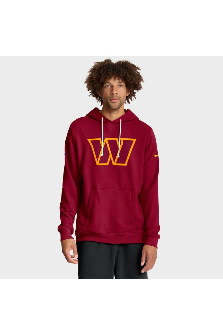 Men's Nike Burgundy Washington Commanders Sideline Standard Issue Initial Home Dri-FIT Hoodie, Alternate, color, Burgundy