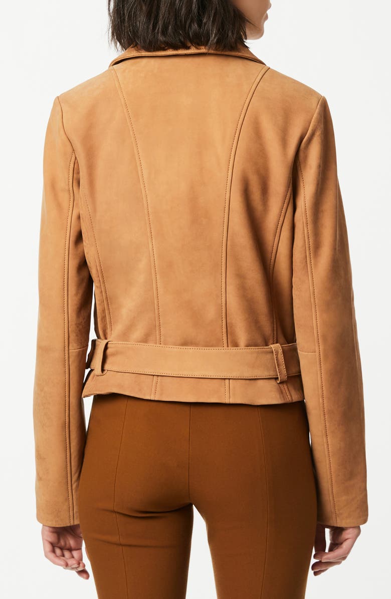 Bernardo Spessa Leather Moto Jacket, Alternate, color, Cognac