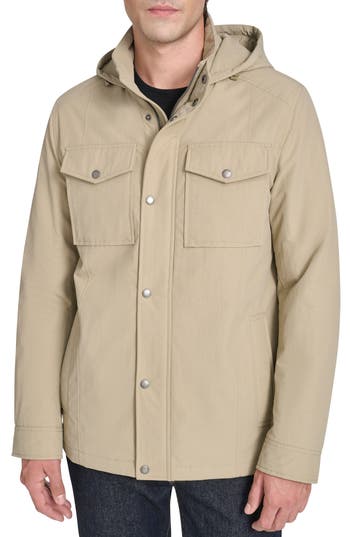 Cole Haan Signature Hooded Waterproof Field Jacket In Neutral