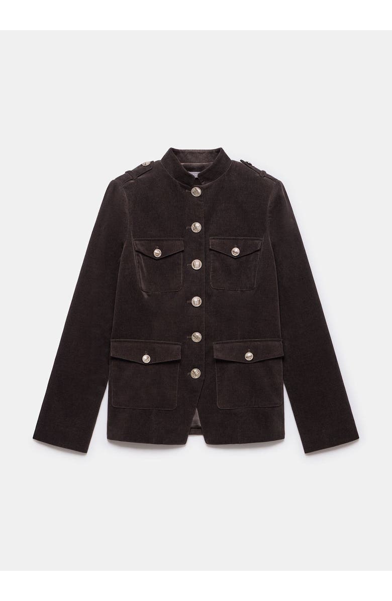 MINT VELVET Corduroy Military Jacket, Alternate, color, Brown