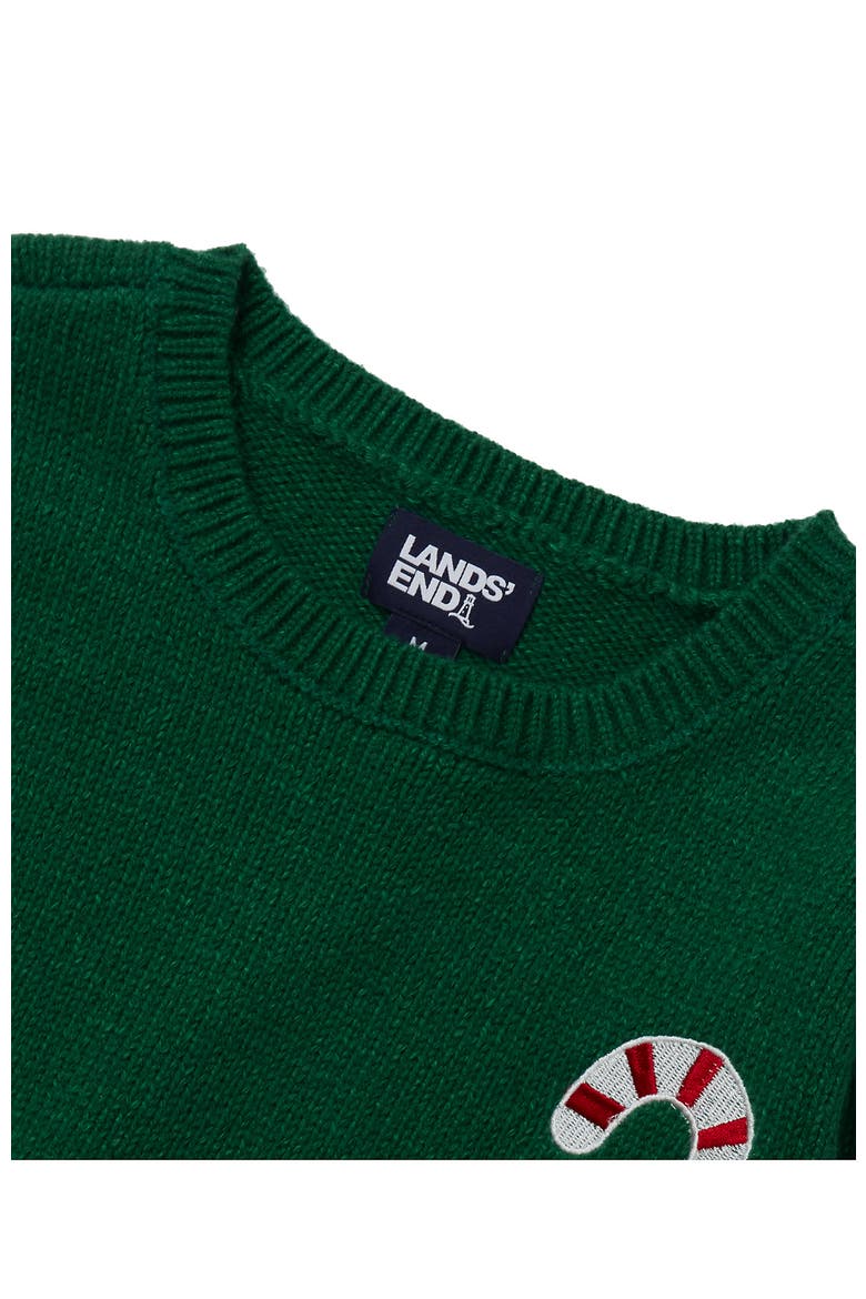 Girls Embellished Sweater, Alternate, color, Candy Cane/Green