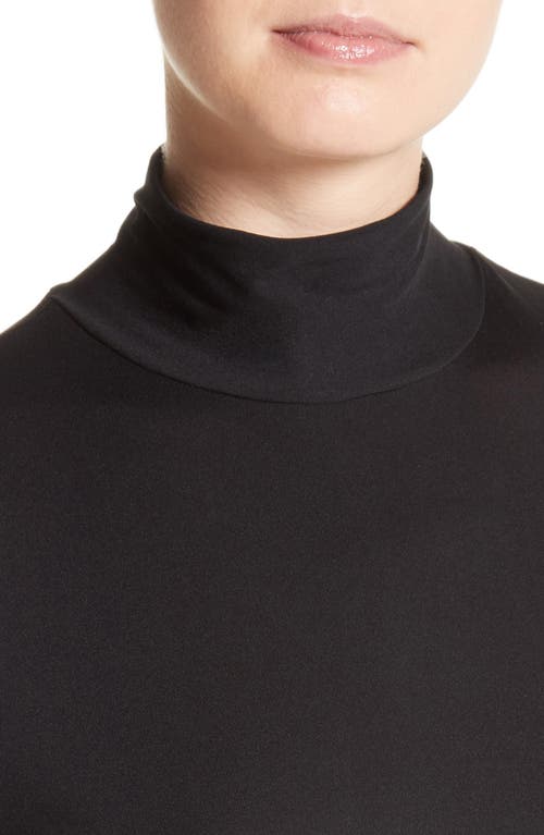 St John Caviar Collection Fine Jersey Turtleneck Top