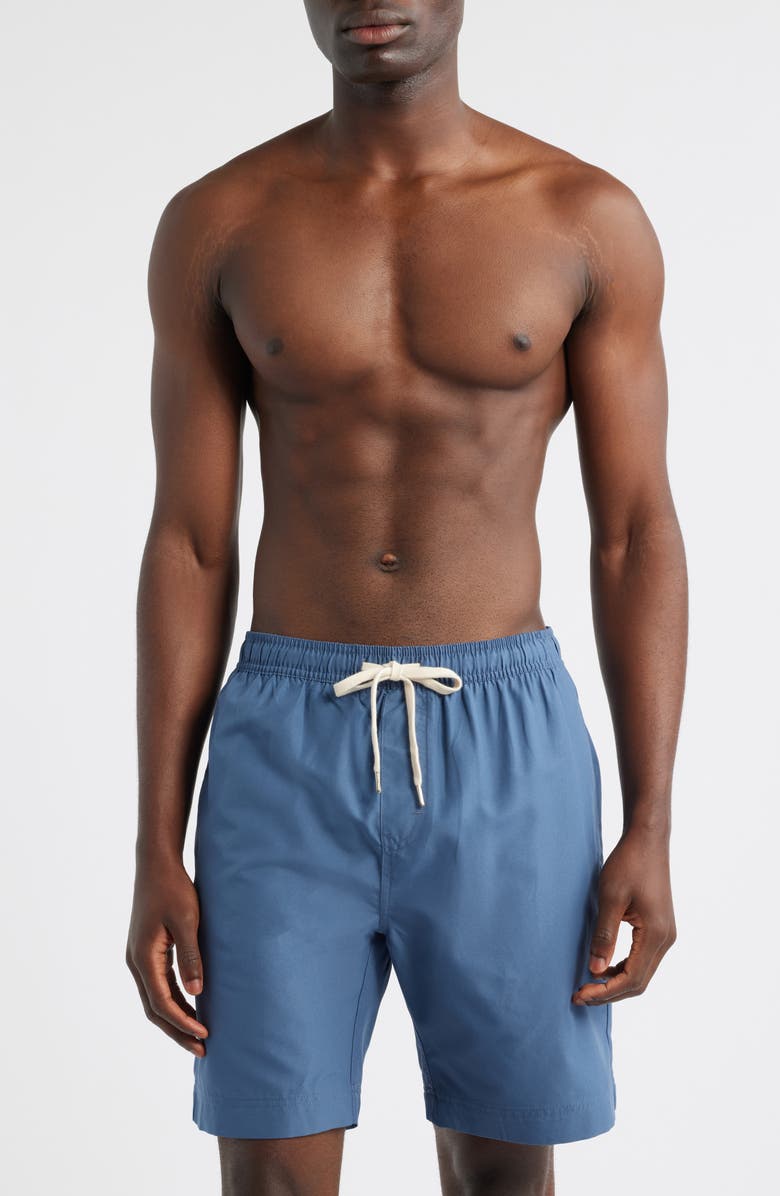 Nordstrom 8-Inch Polyester Classic Swim Trunks, Main, color, Blue Skyway