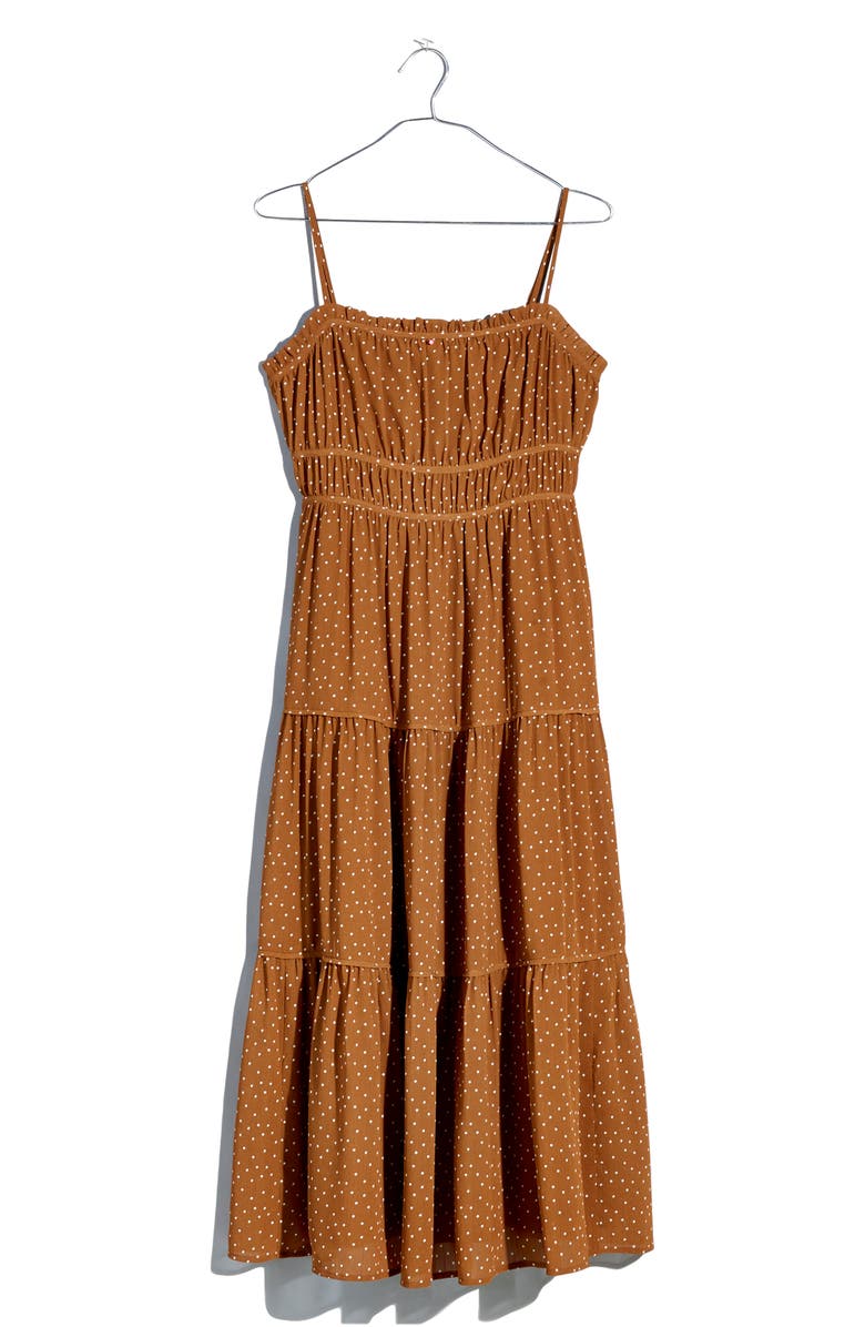 Madewell Sophia Tiered Midi Dress, Main, color, 