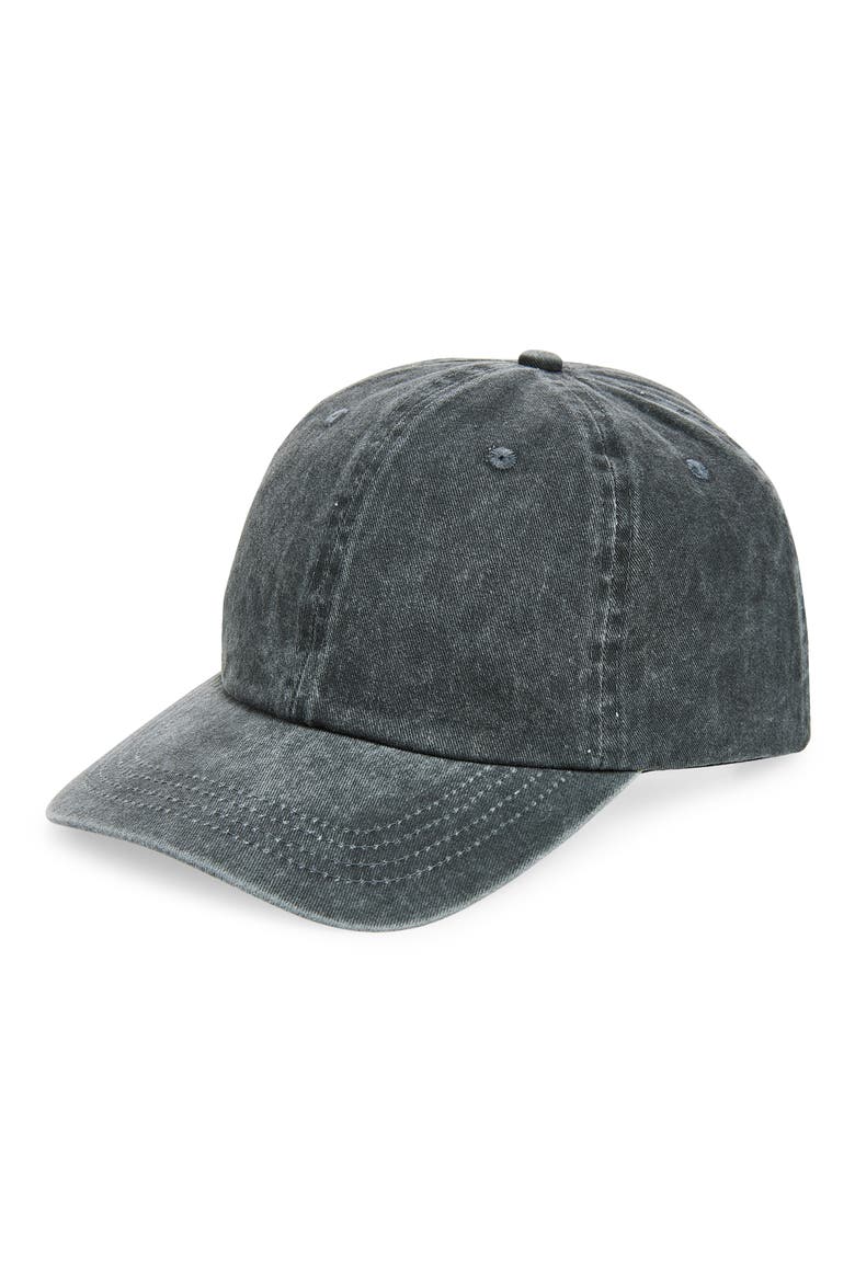 Washed Baseball Cap, Main, color, CHARCOAL
