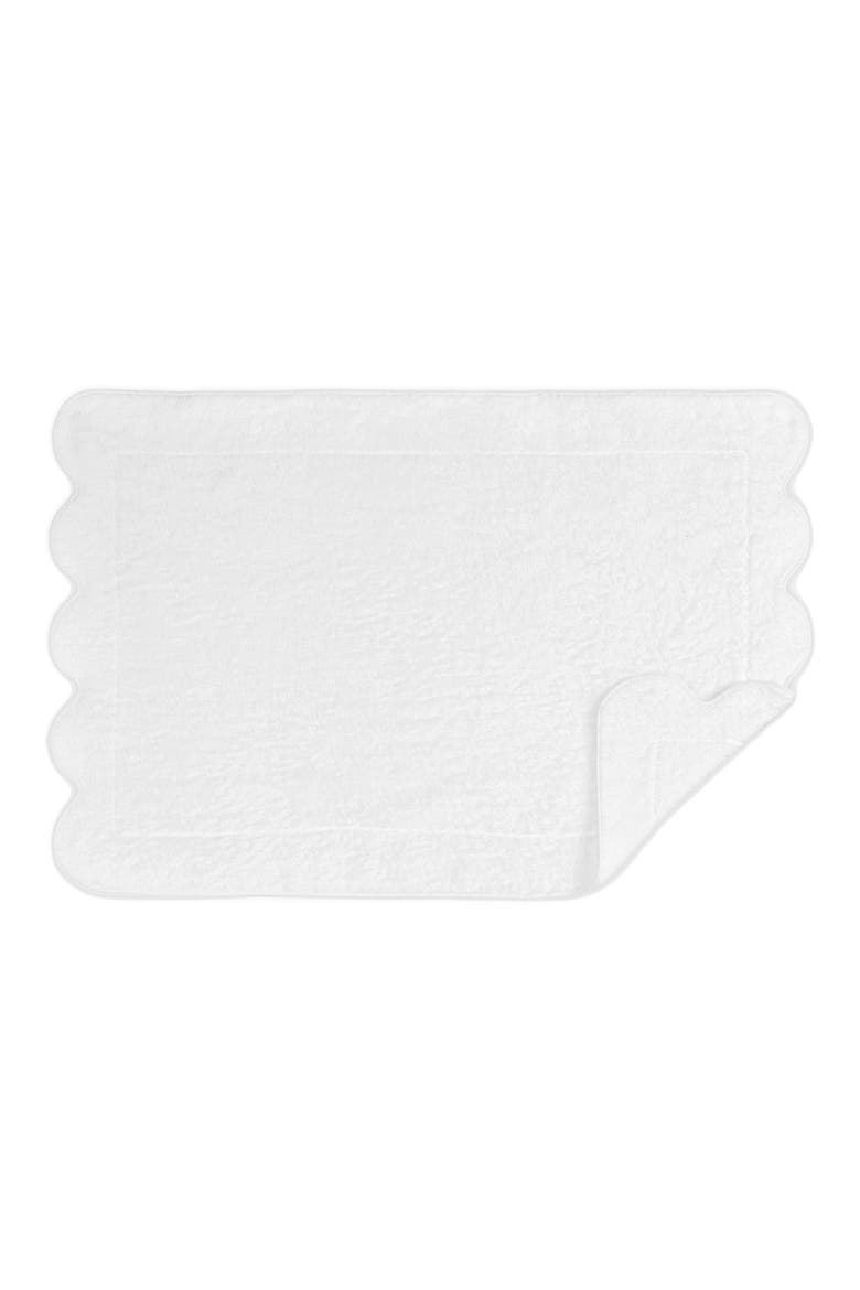 Cairo Scallop Tub Mat, Main, color, WHITE