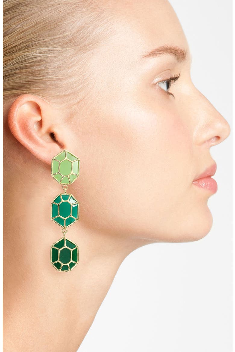 'Maxine' Linear Earrings, Alternate, color, JAZZ/ GOLD