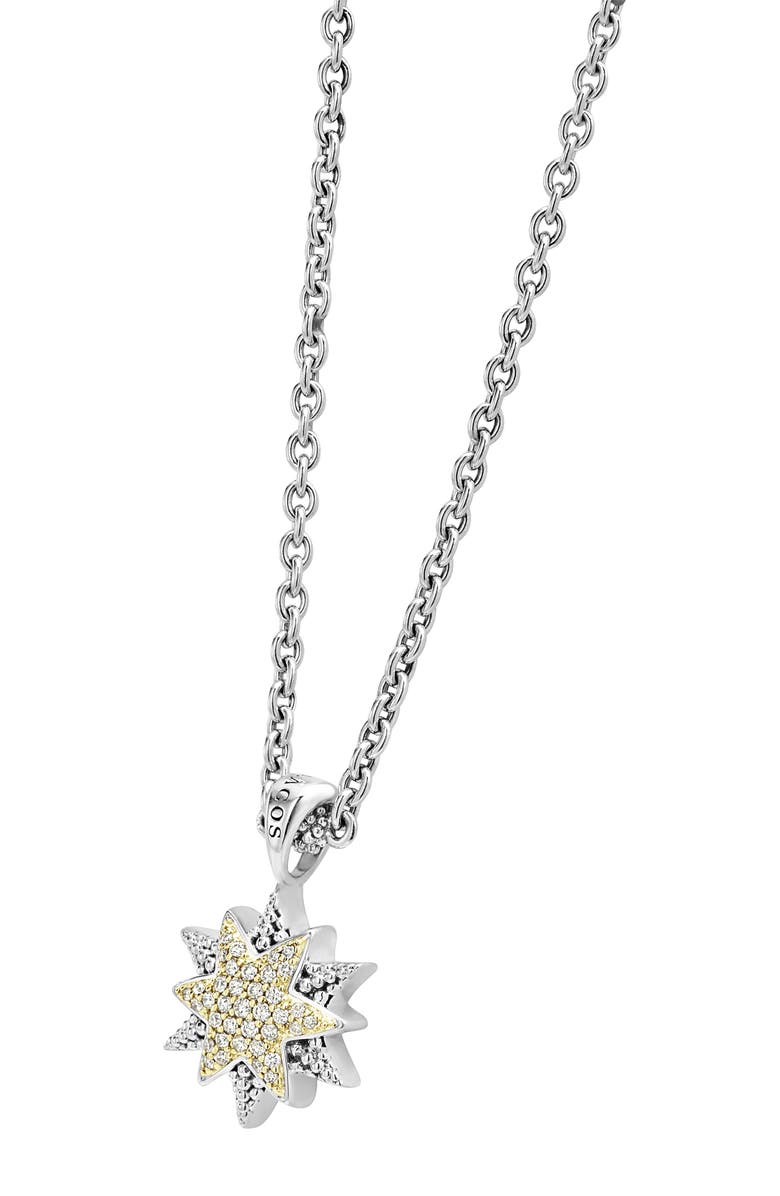 LAGOS North Star Small Diamond Pendant Necklace, Alternate, color, 
