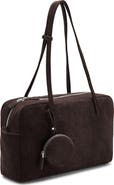 MANGO Medium Suede Bowling Bag