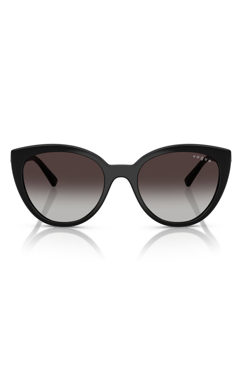 VOGUE 53mm Cat Eye Sunglasses, Main, color, Black