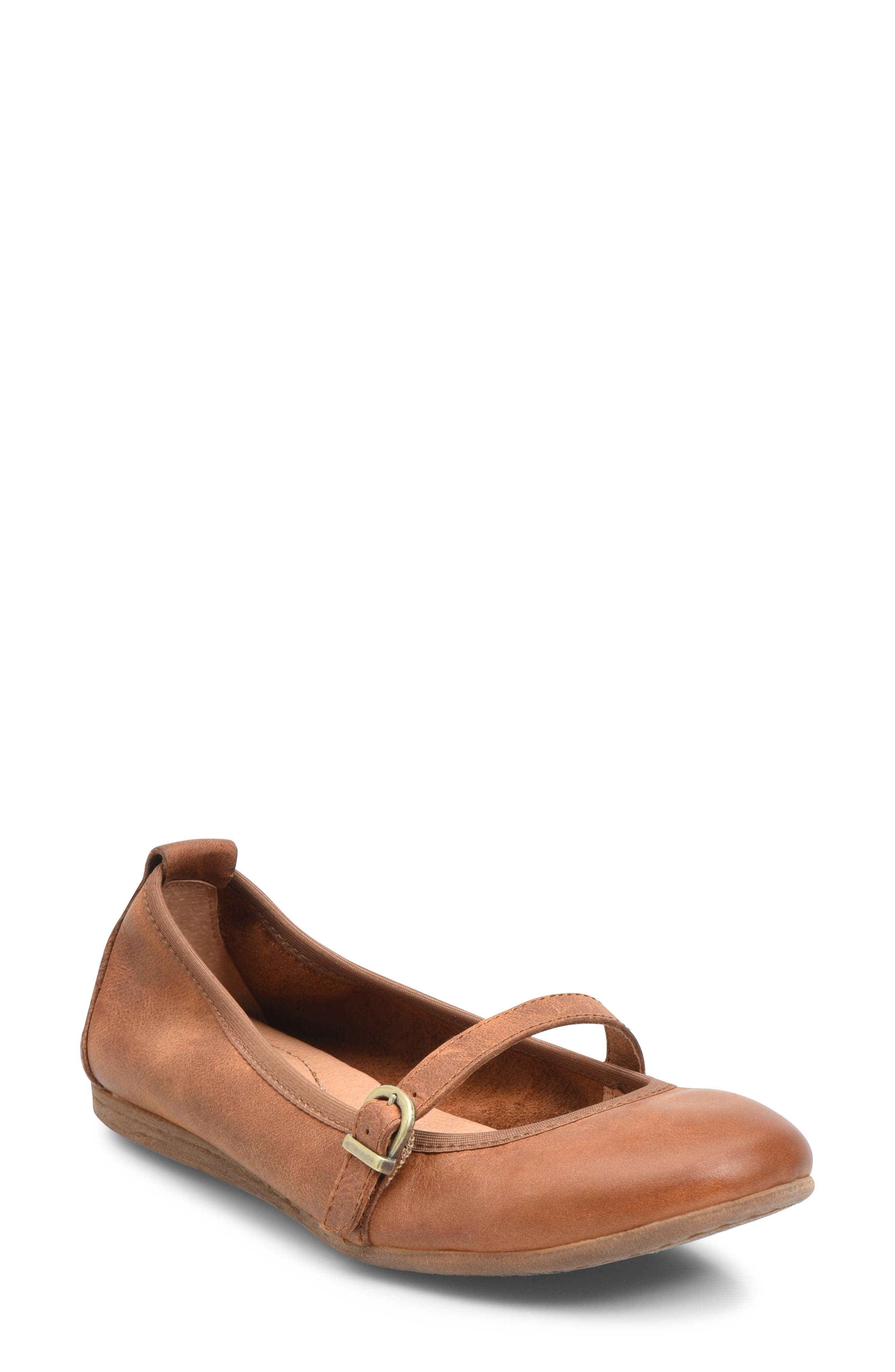 Curlew Mary Jane Ballet Flat, Main, color, TAN LEATHER