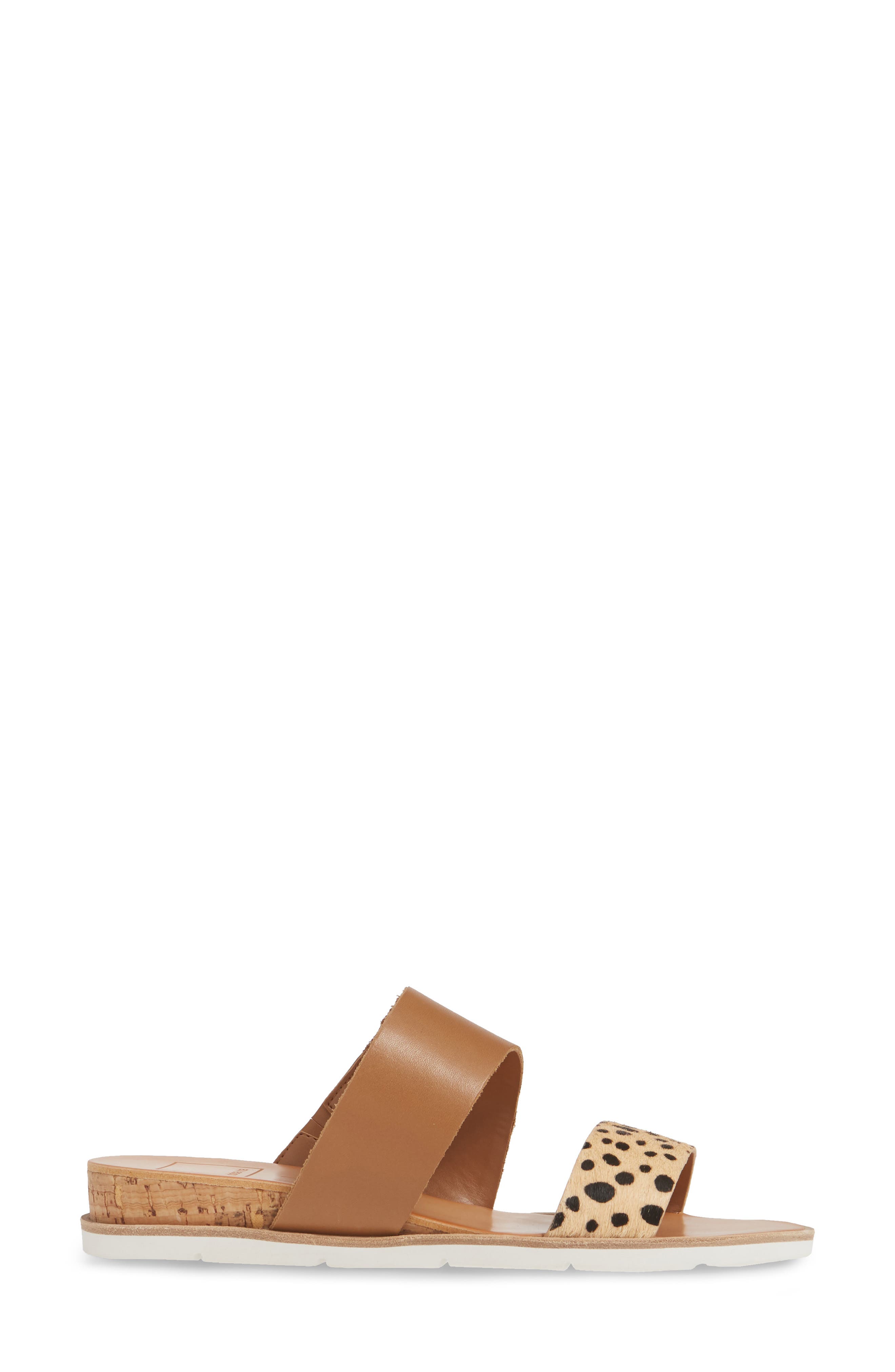 Vala Wedge Slide Sandal, Alternate, color, LEOPARD CALF HAIR