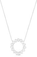 SPHERA MILANO Cubic Zirconia Open Circle Pendant Necklace