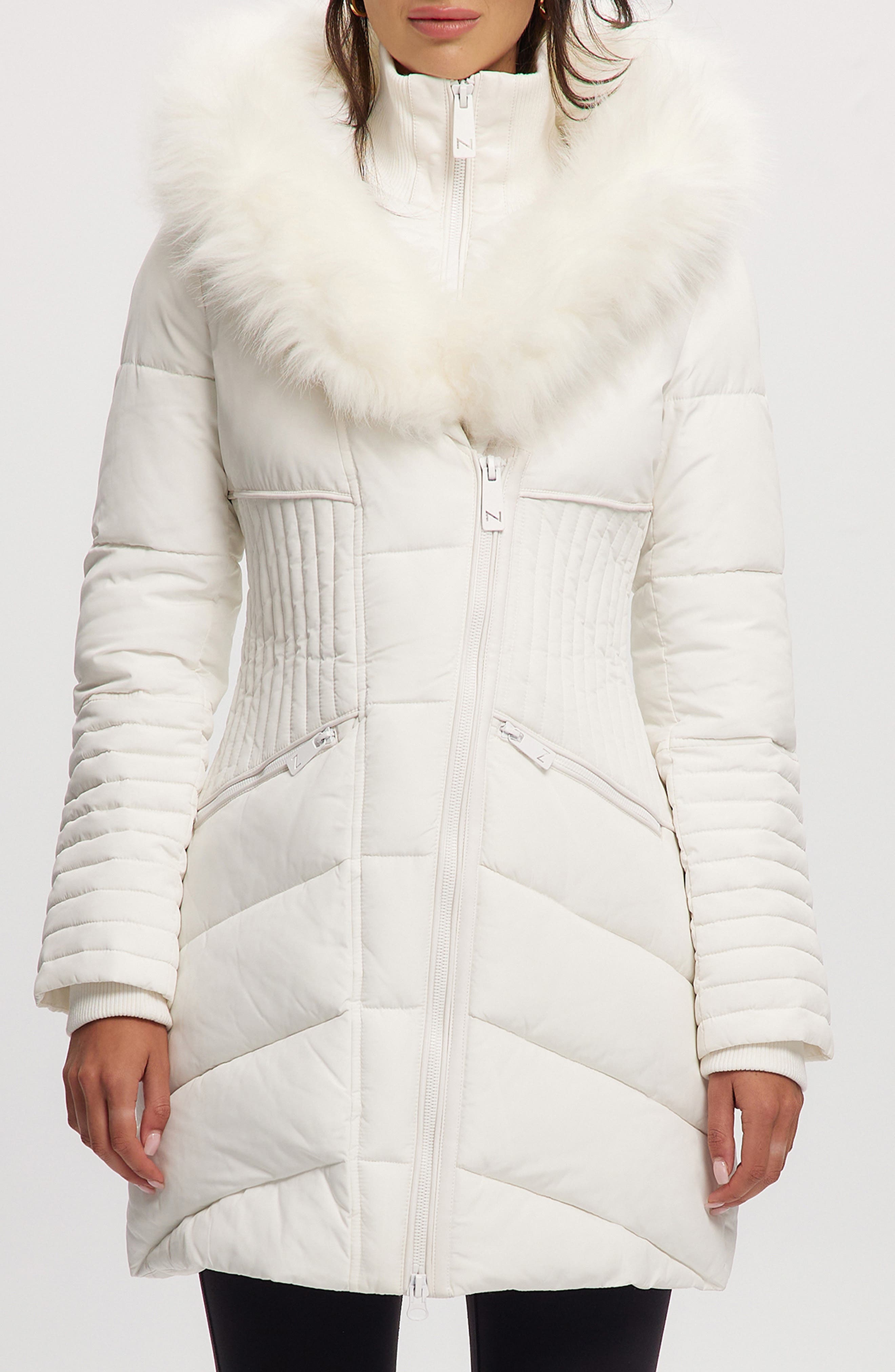 Noize Gigi Vegan Faux Fur Trim Quilted Parka