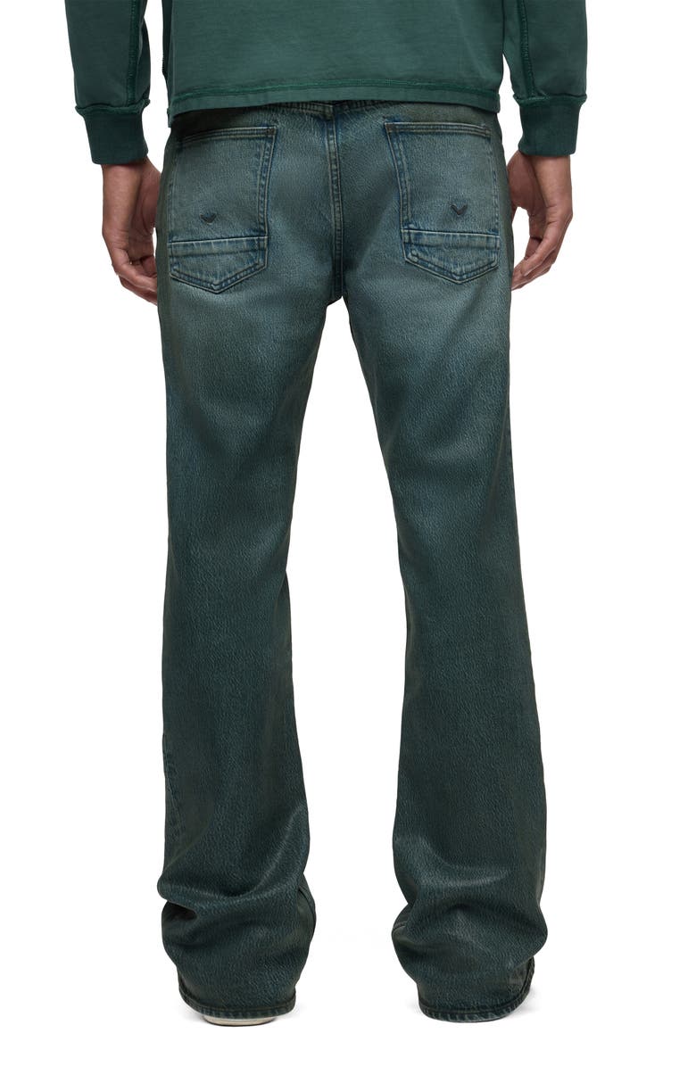 Hudson Jeans Walker Coated Kick Flare Jeans, Alternate, color, 