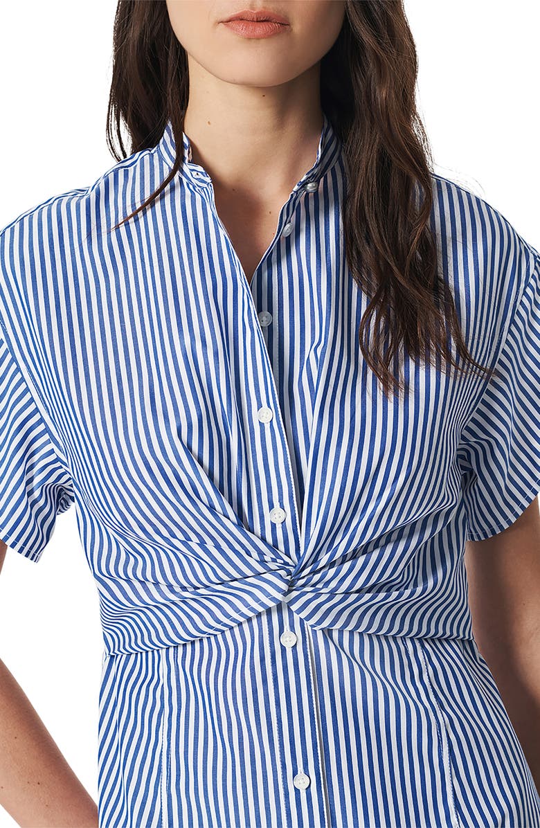 rag & bone Gretchen Stripe Poplin Shirtdress, Alternate, color, Navy Stripe