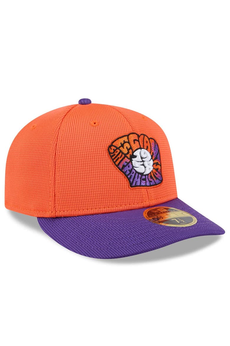 Men's New Era  Orange/Purple San Francisco Giants 2025 City Connect Batting Practice Low Profile 59FIFTY Fitted Hat, Alternate, color, Orange