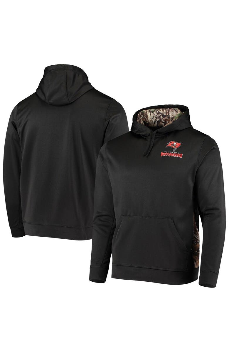 DUNBROOKE Men's Dunbrooke Black/Realtree Camo Tampa Bay Buccaneers Logo Ranger Pullover Hoodie, Alternate, color, Black