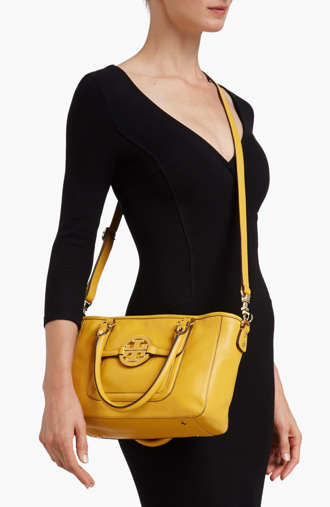 'Amanda - Mini' Satchel, Alternate, color, HONEY MUSTARD